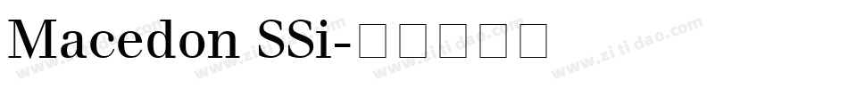 Macedon SSi字体转换